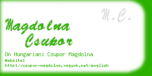 magdolna csupor business card